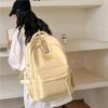 Student Schoolbag Female Sen Series Small Fresh Solid Color Backpack Korean Style Large-capacity Light Casual College Students