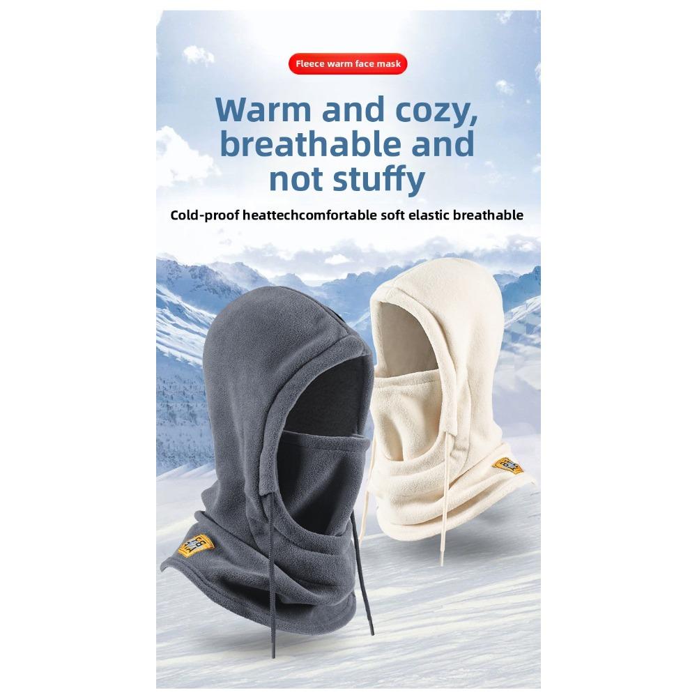 **Winter Warm Hat with Face Mask Men Women Ear Protection Neck Gaiter Windproof Cycling Cold-Proof Balaclava Cap**
