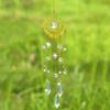 New Gold Flame Moon Crystal Pendant Sunlight Catcher Outdoor Garden AB Colorful Hanging Decorations Hanging Ornaments