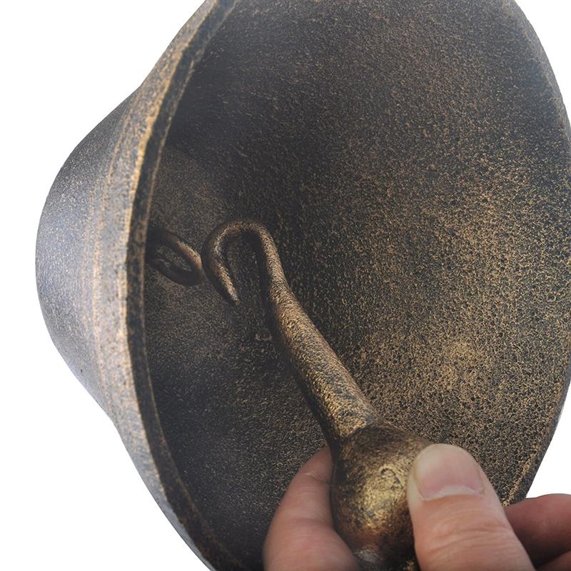 WTEMPO 1PC Retro Iron Door Bell Vintage Wall Hanging Hand-cranked Bell Bar Villa Garden Cafe and Farm Reminding Bell