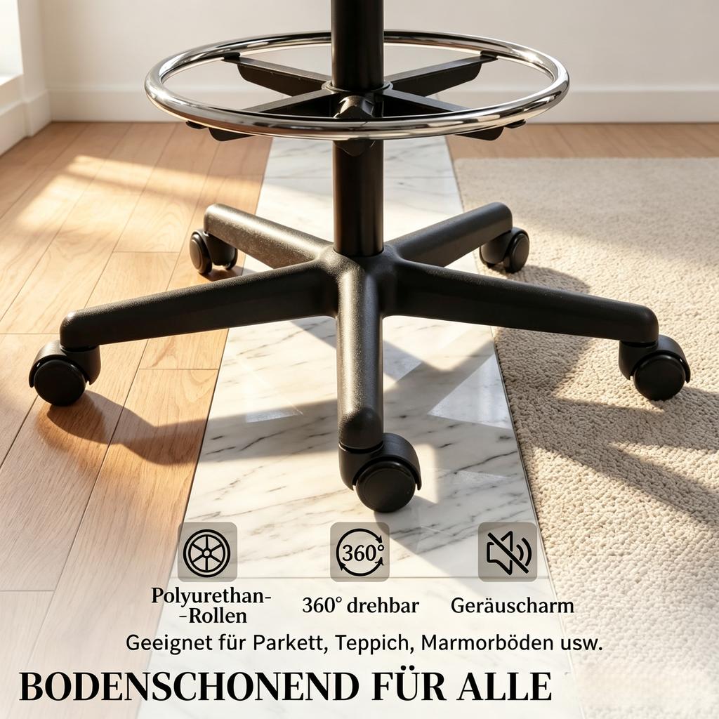 Ergonomic Desk Chair with Footrest & Reclining Function, Height-Adjustable Office Chair (only with office chair)