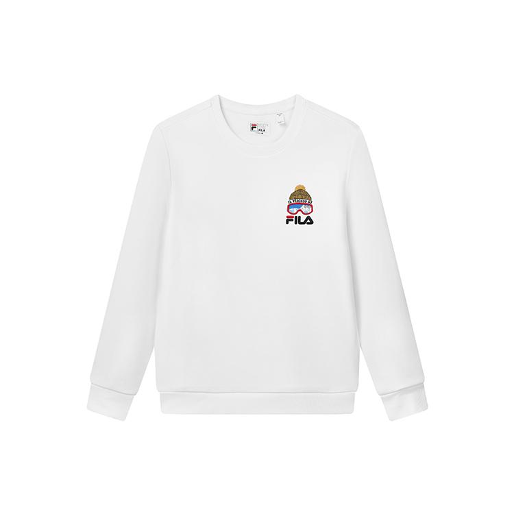 FILA Sweatshirts Men s Standard White Crew Neck Moderate Regular F11M148203FWT XXXL