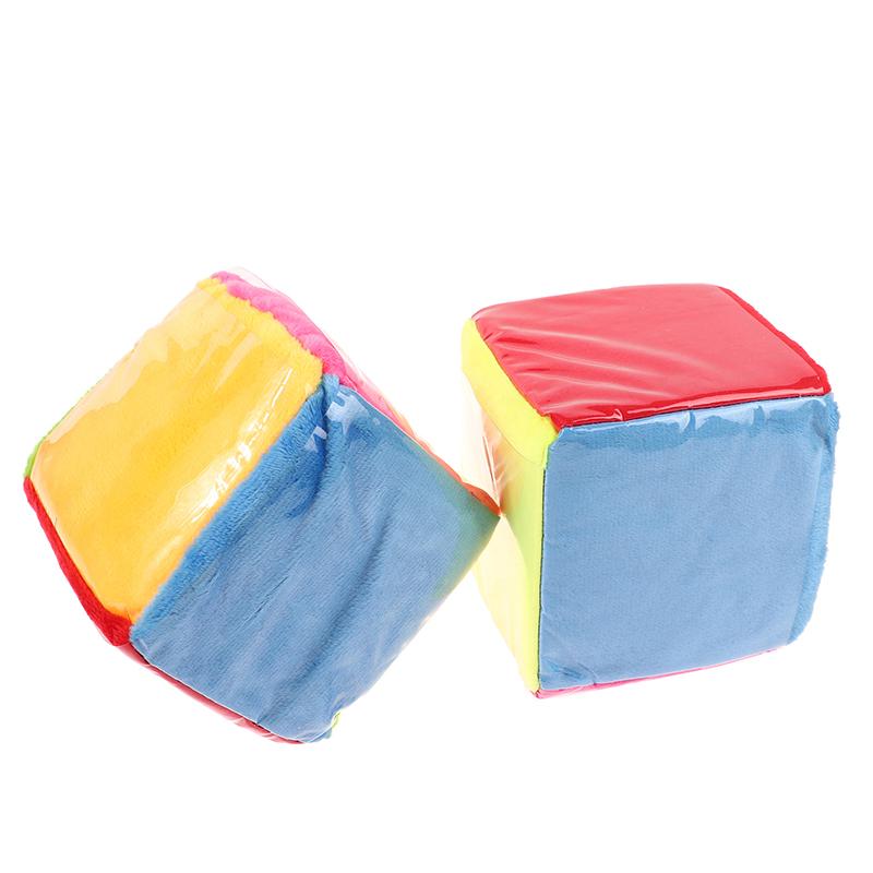 Insertable Card Square Plush Toy 10cm Cube Plastic Film Sponge Dice Children Enlightenment Teaching Aids Multicolor Game Dice