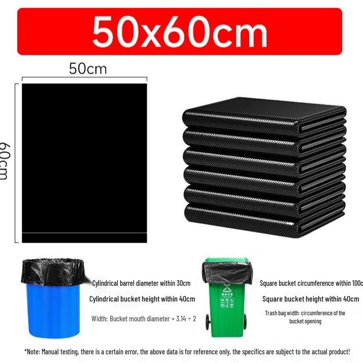 Extra Large Thickened Black Garbage Bags for Outdoor, Catering, and Sanitation Use