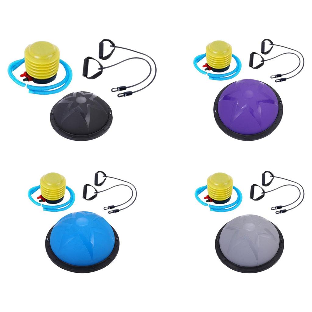 Balance Ball Half Exercise Fitness with Resistance Bands and Pump Training for Dance