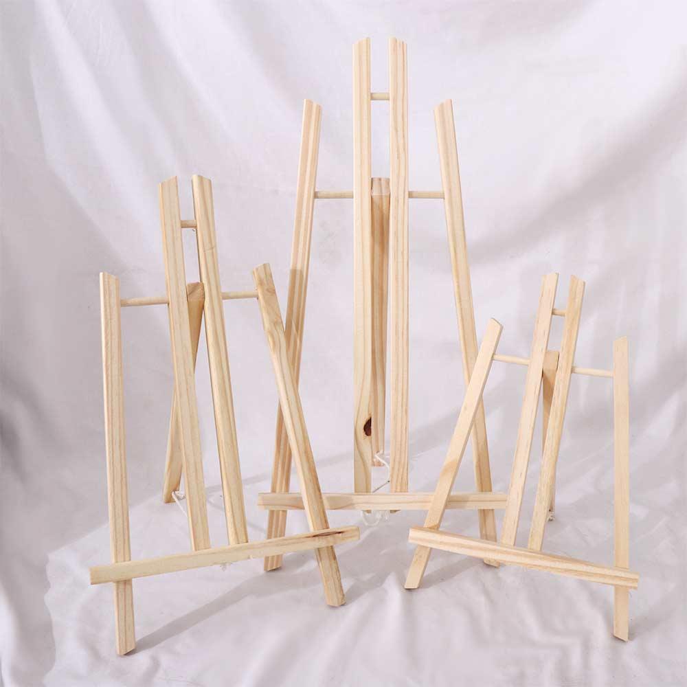 Kids Classroom Exhibition Artist Tabletop Wooden Holder Shelf Display Stand Painting Easel
