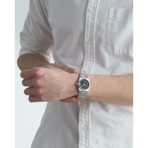 TISSOT PRX 35mm Powermatic 80 Watch with Black Dial and Bracelet, T1372071105100, Unisex, Officially Imported