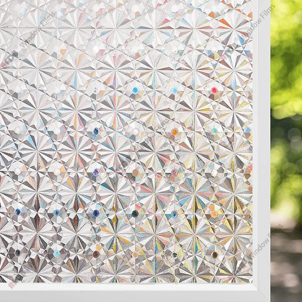 AFDB Frosted Window Privacy Film Static Cling Window Sticker Non-Adhesive Stained Glass Film Decorative Glass Vinyl for Home