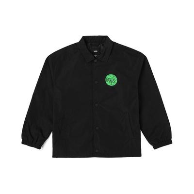 Bedruckte einreihige lockere Jacke Kinderjacken Schwarz VN000KJ3BLK