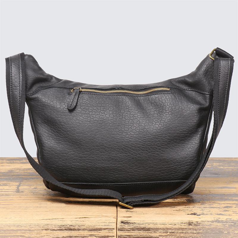 Torba ze skóry bydlęcej Męska Torba crossbody ze skóry bydlęcej Torba na ramię Pierwsza warstwa skóry bydlęcej Torba rowerowa, Jednoramienna torba pod pachę, Podróżna torba listonoszka na klatkę piersiową