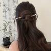 18CM Acetic Acid Hair Stick Chinese Style Hair Fork Willow Leaves Shape Hairpin  Daily