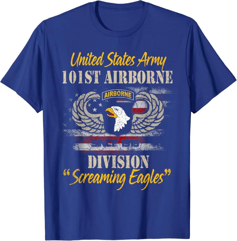 US Army 101st Airborne Division Veteran TShirt 100 Cotton ONeck Summer Short Sleeve Casual Mens Tshirt Size S3XL