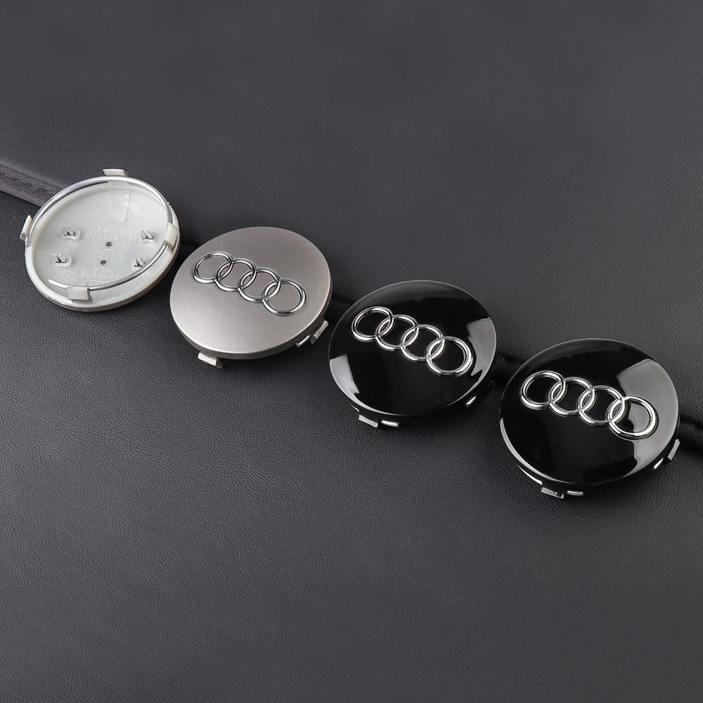 59MM 4pcs Car Wheel Center Hub Cap Badge Emblem Cover Auto Decoration For Audi A4 B5 B6 B7 A1 A3 8P 8L A6 C5 C6 A5 A7 A8 Q3 TT