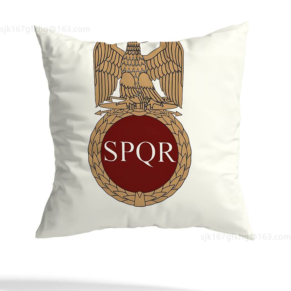 Retro Spqr Roman Empire Pillowcase Casual Style Decoration, Suitable for Home Decoration (excluding Pillow Core)
