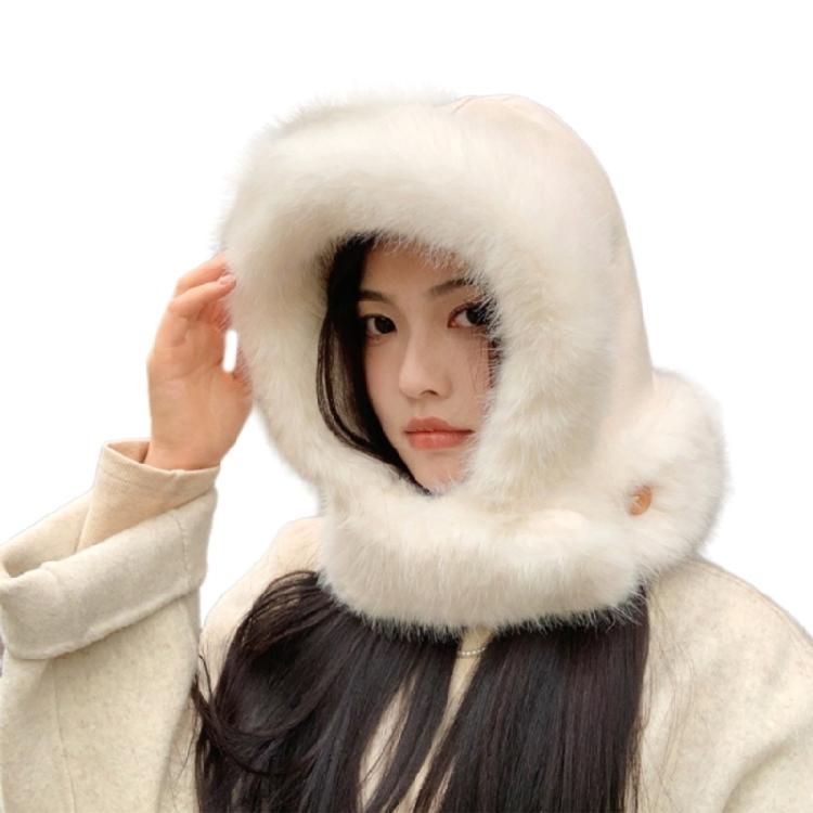 Adult Plush Earflap Hat Outdoor Windproof Ear Protect Furry Hat for Outdoor