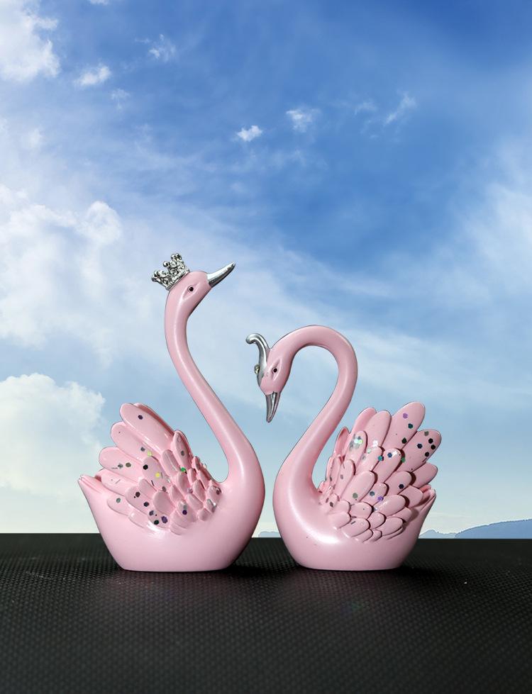 Coppia di Cigni con Strass Diffusore Deodorante - Decorazione Interno Auto
