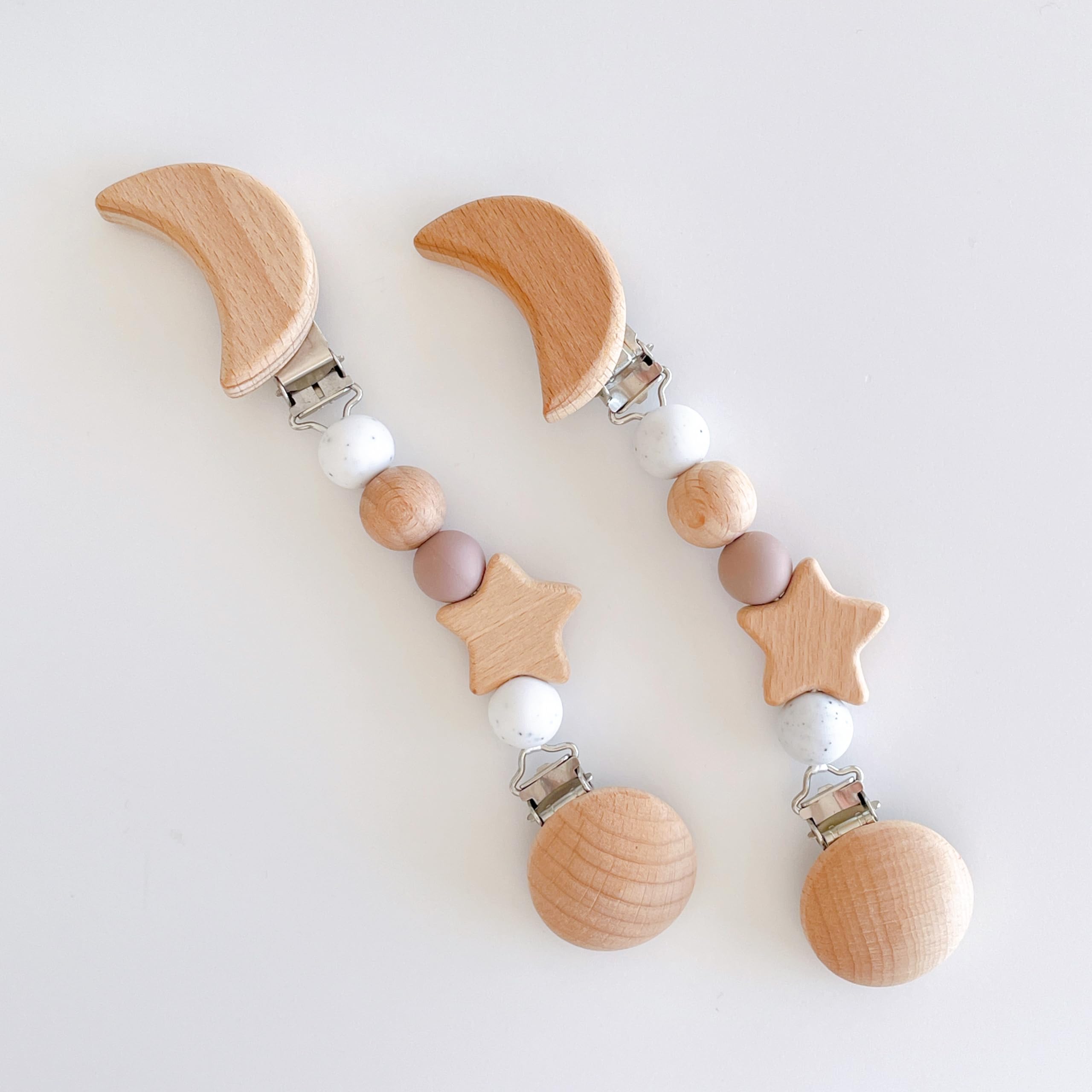 

Lulu Fleur Moon and Star Blanket Set of for Strollers and Baby Prevents Drops and Baby Baby Shower Lap Blanket & Clips, Multi-Clip 2, Carriers,