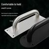 Stainless Steel Fireproof Door Pull Handle with Push-Pull Plate Indicator
