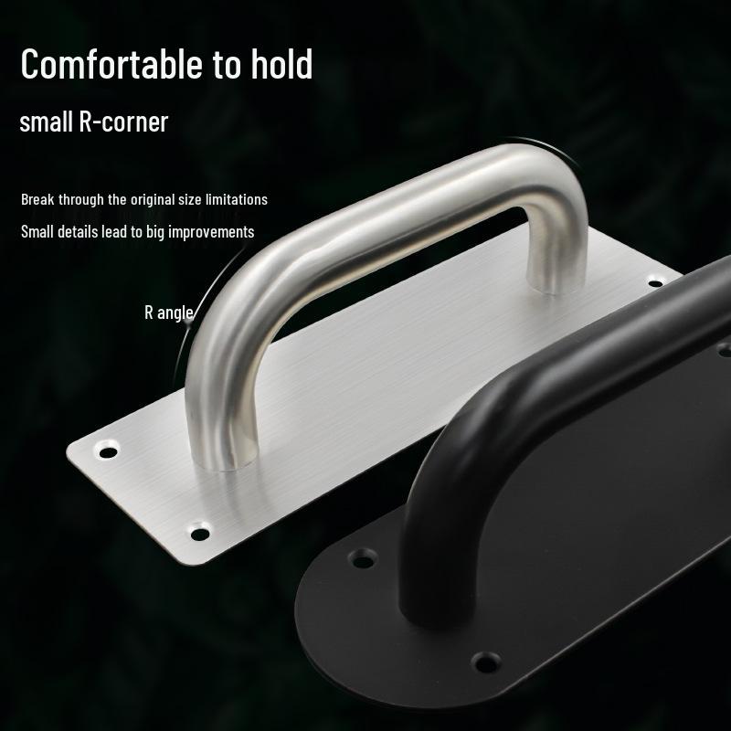 Stainless Steel Fireproof Door Pull Handle with Push-Pull Plate Indicator