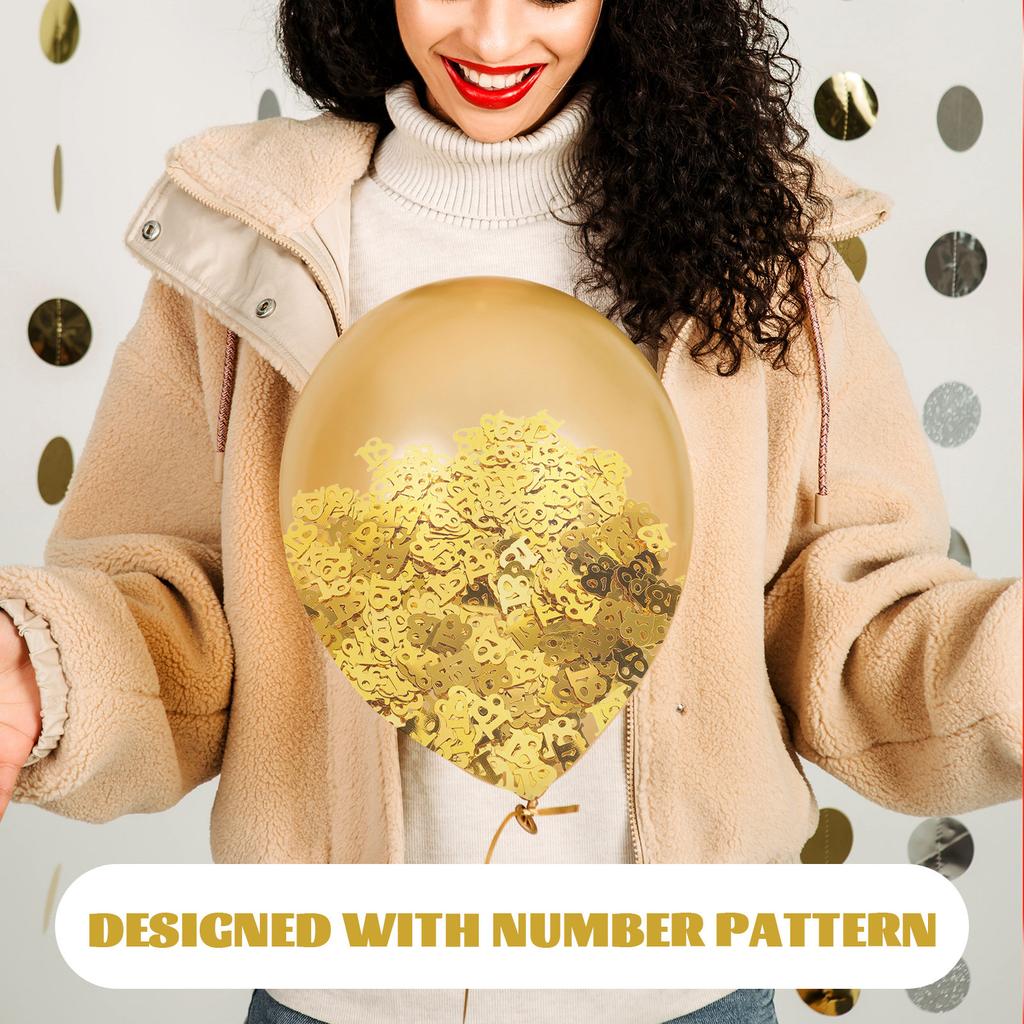 600Pcs Number Confetti Plastic Birthday Confetti Decor Table Decoration Wedding Festival Party Invitations Cards DIY Craft