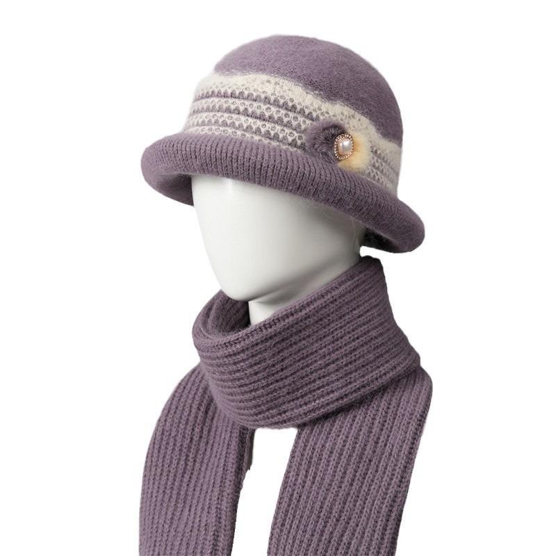 Hat women's winter new mother-in-law hat fleece warm wool hat
