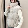 Fashion Winter Short Sleeveless Vest Woman Warm Outerwears Stand Collar Casual Thick Women's Jackets