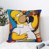Homer SSimpsons Beer Drinking Paper Cut Art Pillow Case  Design Pillow Cover For Sofa Car Home Decor Cute Funny Cushion Cover