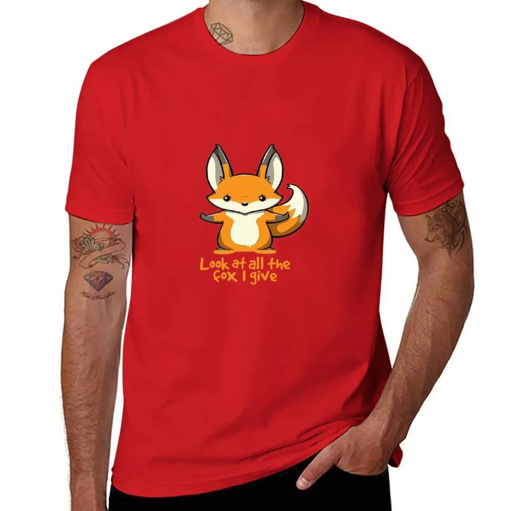 Look At All The Fox I Give -Funny T-Shirt hippie clothes plus sizes for a boy t shirts for men graphic
