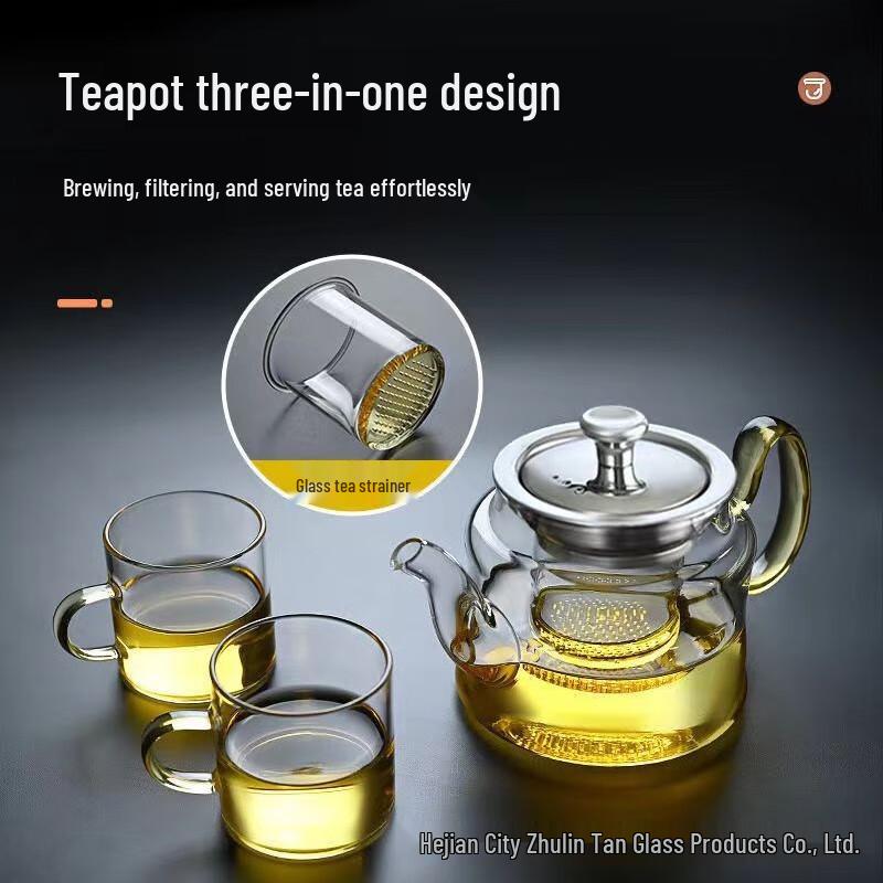 ZISIZ Glass Teapot with Tea Infuser