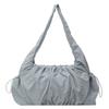 Women Soft Armpit Bag Large Capacity Cloud Pleated Shoulder Bag Top Handle Bag Solid Color Multi-pockets for Outdoor Travel