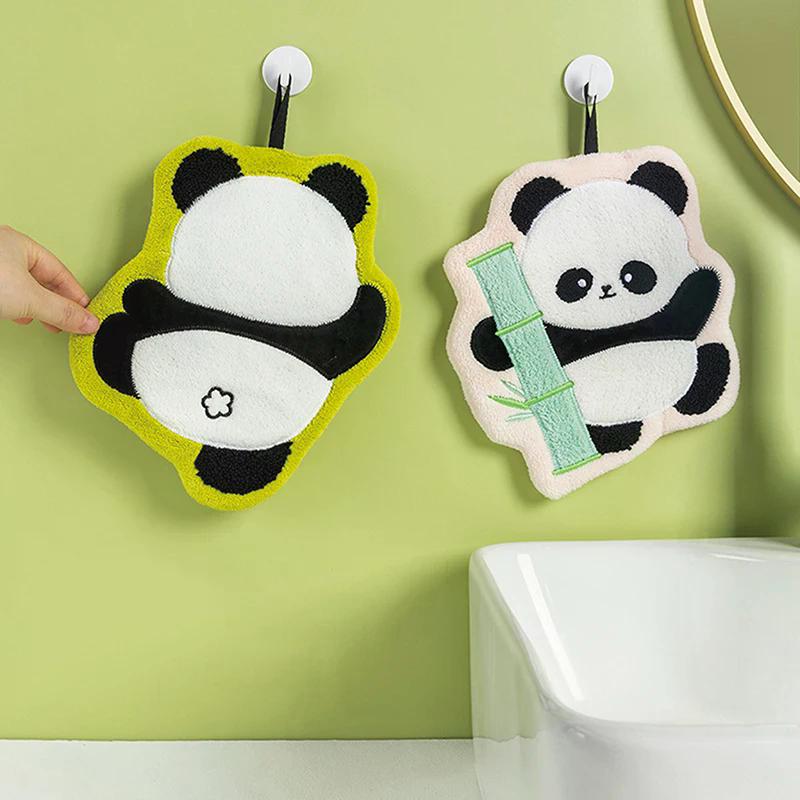 Cute Panda Hand Towel, Absorbent And Quick-Dry Towel, Thickened Towels For Kitchen And Bathroom, Multi-Purpose Towel For Home