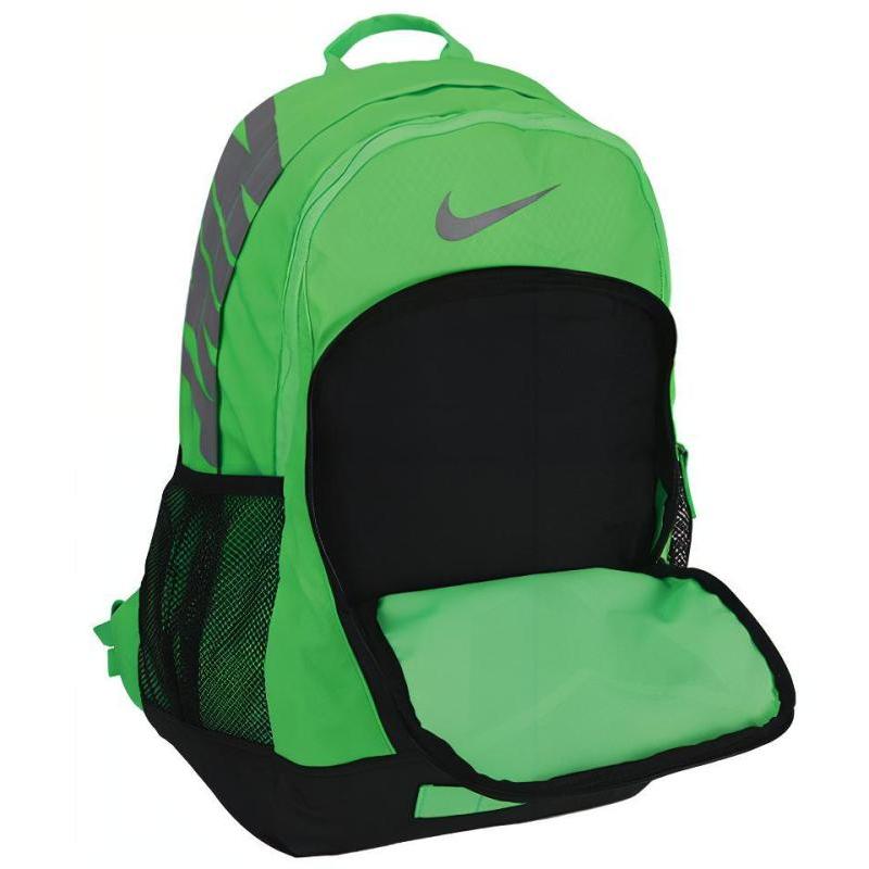 Nike Polyester Backpack Regular Unisex Black/Green Casual BA4883-330