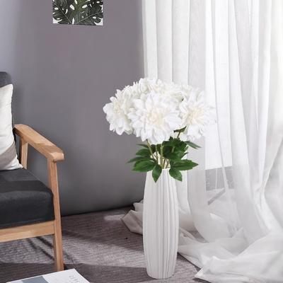 6 Pcs 60cm Faux Flowers Silk Dahlia Flowers Dahlia Artificial Flowers Fake Flowers for Wedding Party Home Indoor Outdoor Decorations