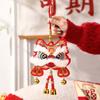 Rote chinesische Fu-Zeichen Windspiele Traditionelle Hänge-Schlangenjahr Glücksbringer-Anhänger mit Glocken Festlich