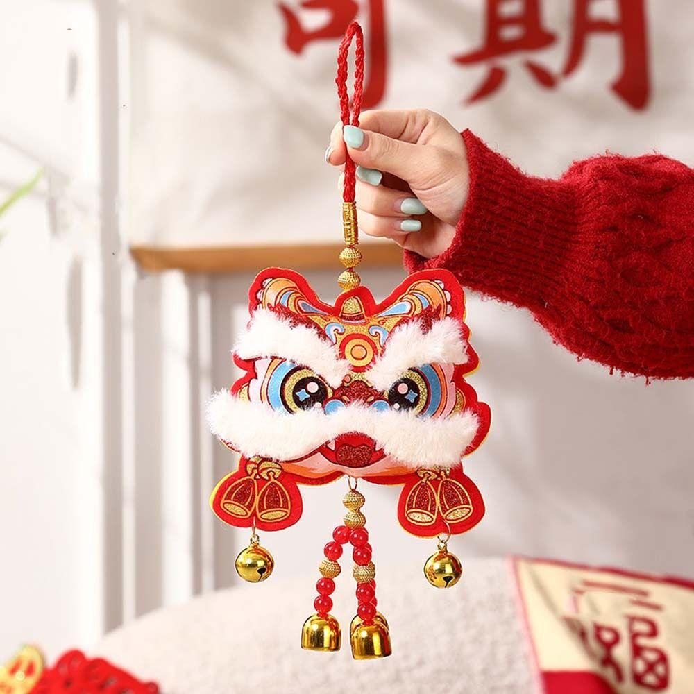 Rote chinesische Fu-Zeichen Windspiele Traditionelle Hänge-Schlangenjahr Glücksbringer-Anhänger mit Glocken Festlich