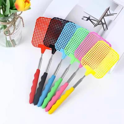 Retractable Fly Swatter with Long Handle - Creative Extendable Stainless Steel & Plastic Mosquito Racket