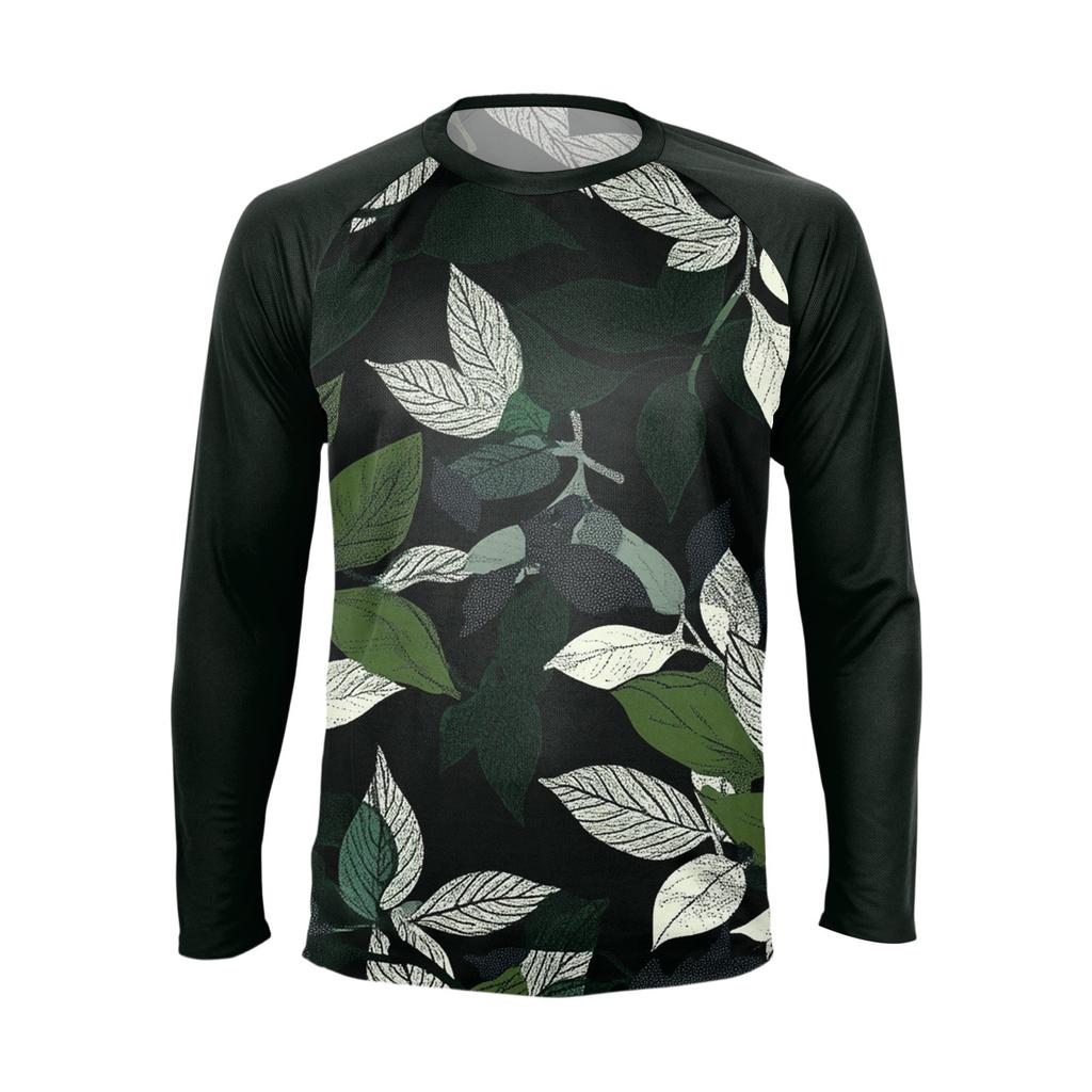 Men's Fashion Printed Raglan Long Sleeve Sports Top