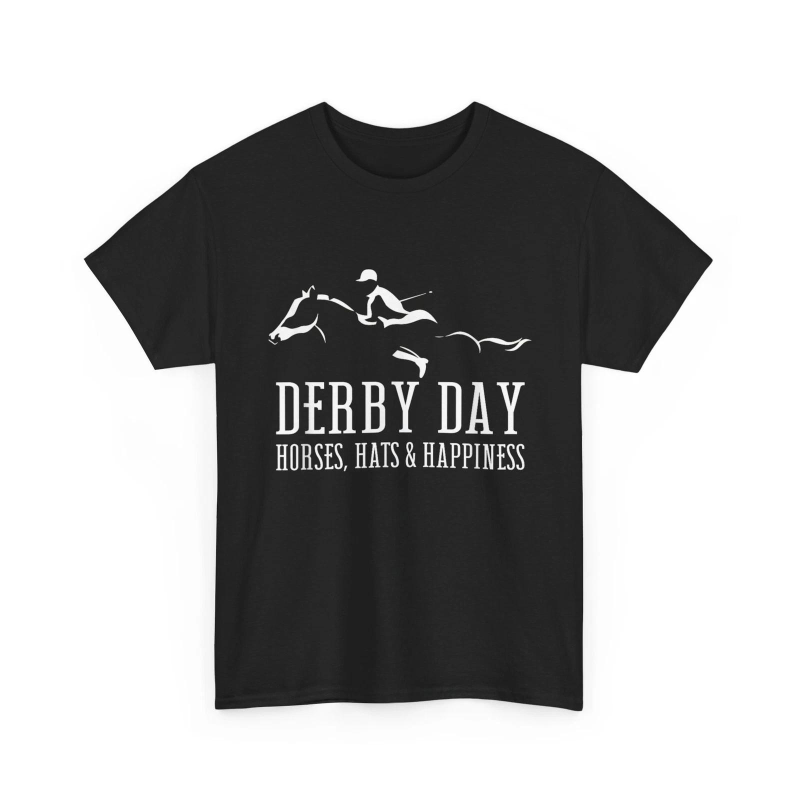 Derby Day T shirt, Horseback Rising Horse Racing Lovers Kentucky Shirt S