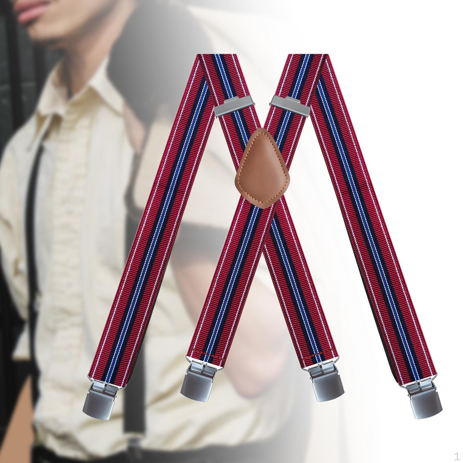 

Мужские подтяжки, регулируемые подтяжки для деловых, официальных мероприятий, свадьбы, джинсов Dark Red stripes