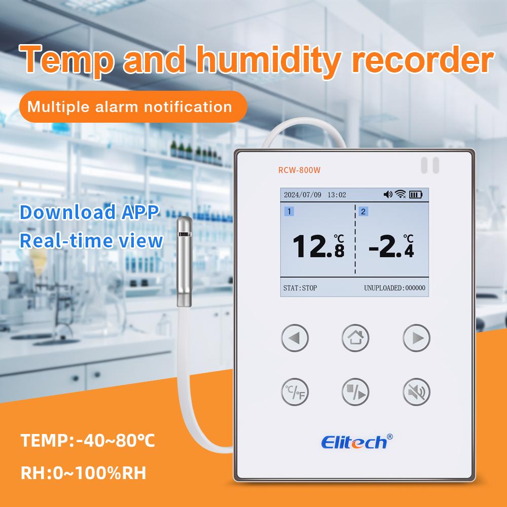 WiFi Temperature Humidity Data logger Datalogger 20000 Points Large Capacity Reusable TEMP RH Detector Elitech for Cold Chain