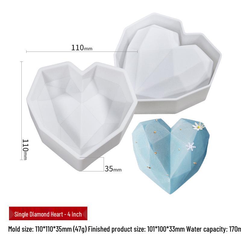 

Форма для мусса, выпечки, шоколада и желе в виде сердца Саншин из силикона