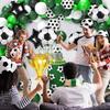 128PCS Football Balloon Wreath Kit Black and White Latex Ballons arch kit for Sports Party soccer champion league foil ballon