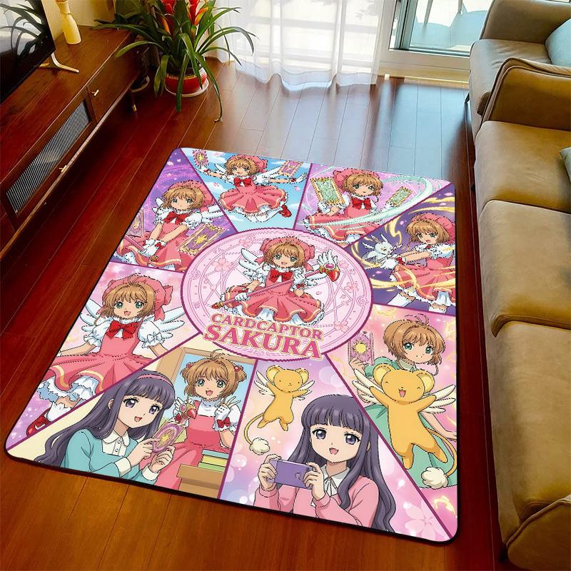 Cardcaptor Sakura Soft Carpet Rug Anime Floor Mat Anti Slip Design for Bedroom Living Room Decorative Area -QJY