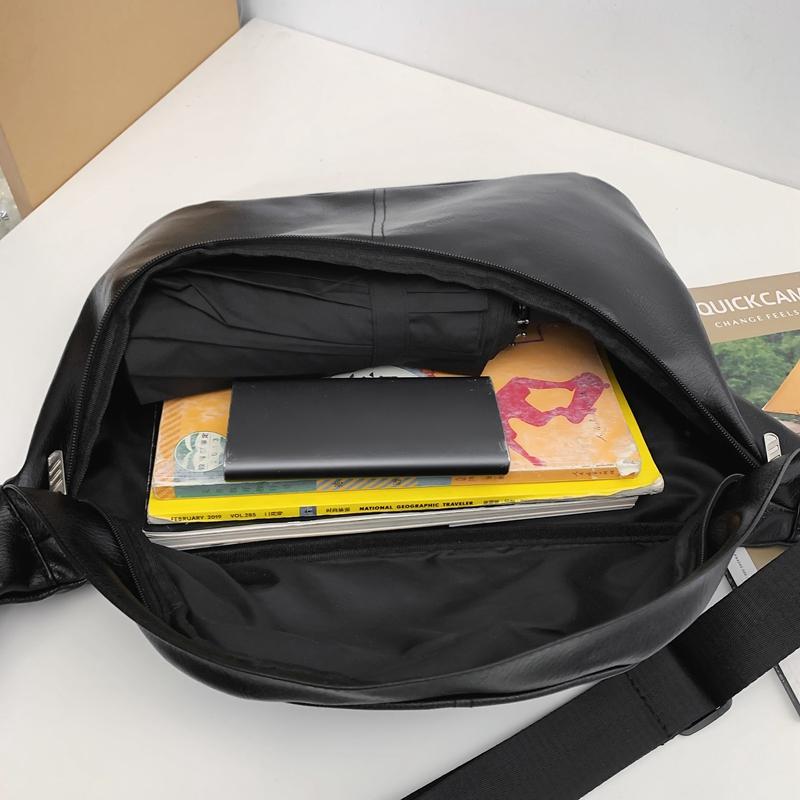 Large Capacity Women Waist Pack Soft PU Leather Fanny Pack Fashion Style Chest Bag Unisex Shoulder Crossbody Bag