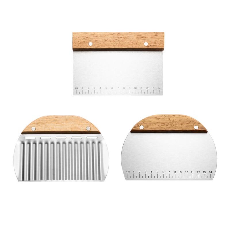 Stainless Steel 4-Piece Dough & Crinkle Potato Cutter Set