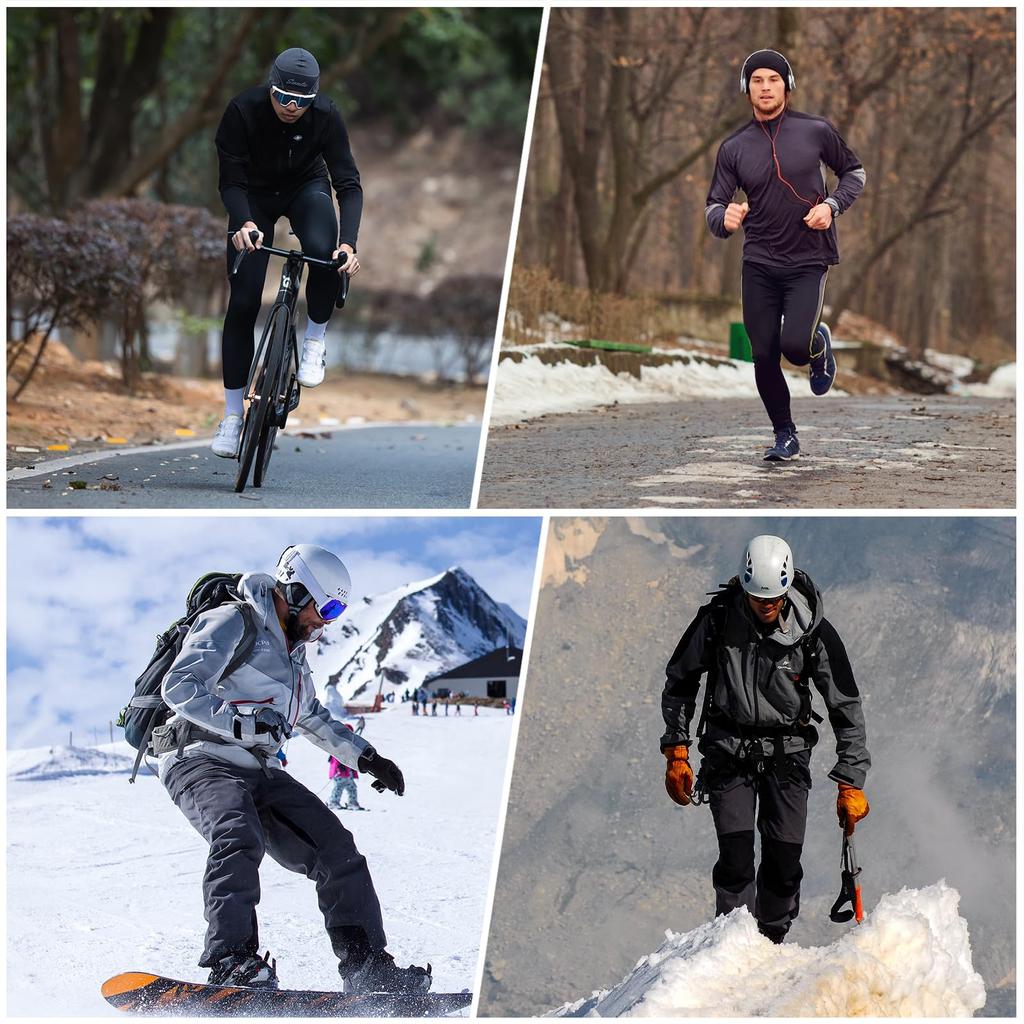 Santic Cycling Inner Cold Weather Protection for Road with and Green Men's Cap, Fleece-Lined Cap, Helmets, Bike, Autumn/Winter, Powerful, Earmuffs,