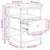 Nightstand with Drawers Rustic Wood Look 40 X 42 X 56 Cm Engineered Wood
