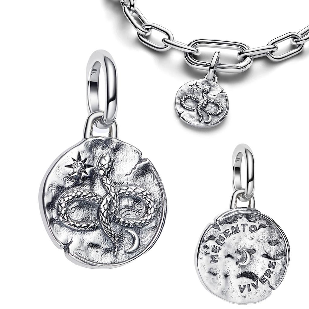 925 Silver Pendant Charms Coin Seal Monkey Bear Butterfly Rose Heart Beads DIY Bracelets Necklaces Fine Jewelry Gifts