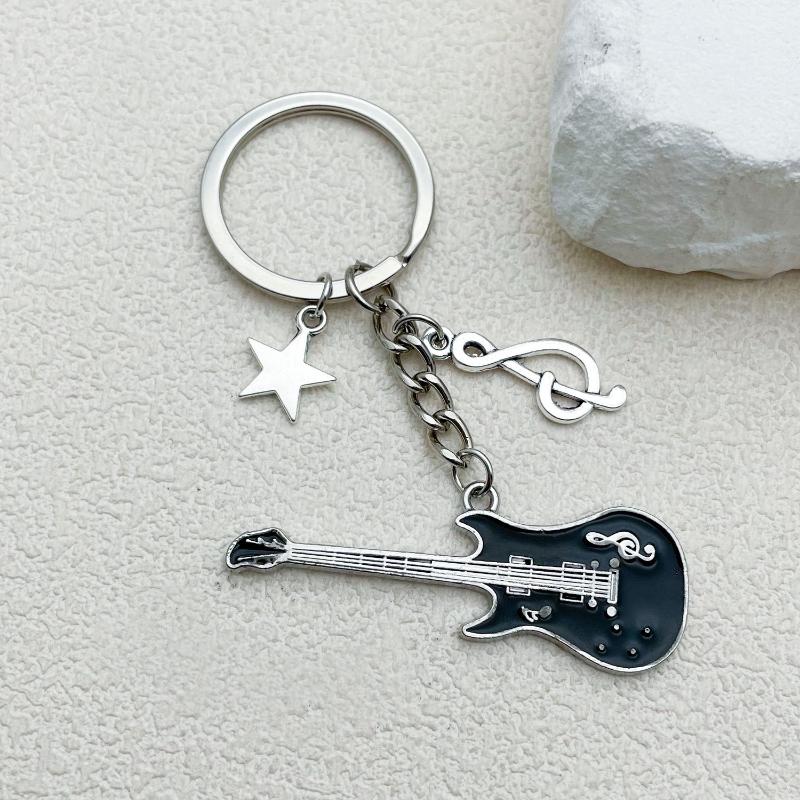 Hiphop Rocková Kytara Klíčenka Cool Módní Punk Harajuku Hudební Klíčenka Přívěsek na Tašku