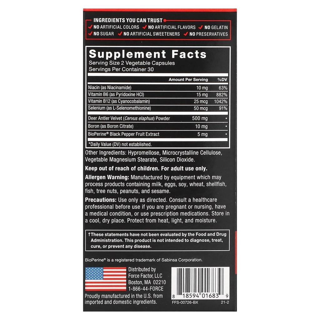 Deer Antler (Igf-1), 60 Capsules